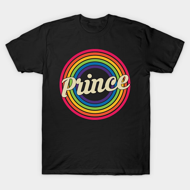 Prince - Retro Rainbow Style T-Shirt by MaydenArt